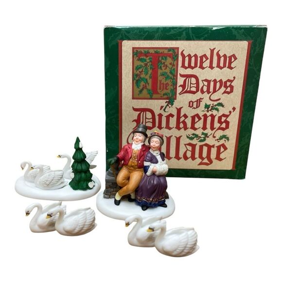 NIB Dept 56 Twelve Days - VII - Seven Swans A Swimming Christmas Holiday